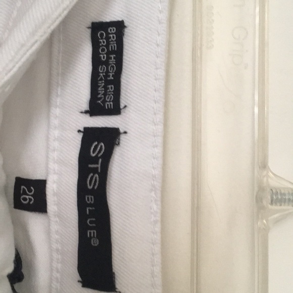 White cropped skinny high waisted jeans- STS Blue - Picture 3 of 5
